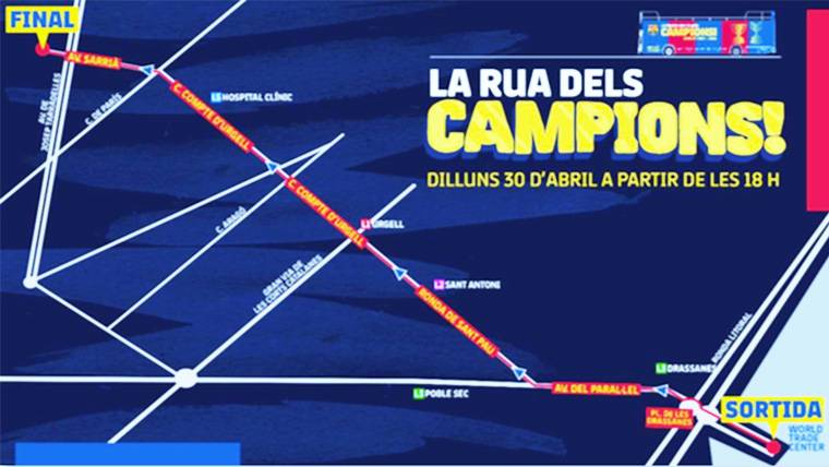 ¡Recorrido y hora de la rúa del Barça para celebrar el ‘doblete’!