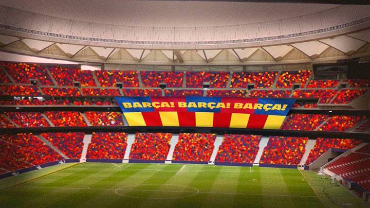 El tifo que el Barça prepara para la final de Copa del Rey