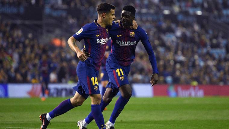 ¡Jugadón increíble de Dembélé y gol de Coutinho al Villarreal!