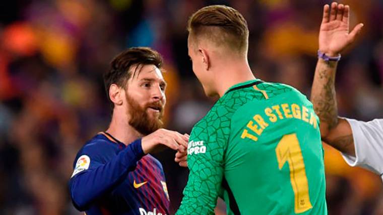 Leo Messi y Ter Stegen, en el once europeo de la temporada