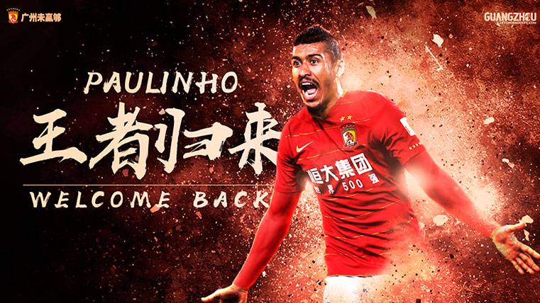 OFICIAL: El Guangzhou Evergrande anuncia la vuelta de Paulinho a China