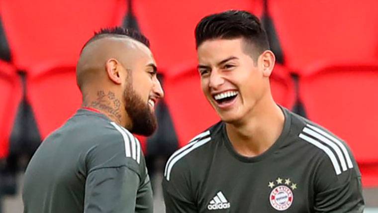El mensaje de James Rodríguez a Arturo Vidal tras su marcha