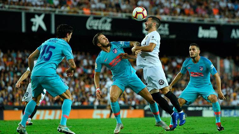 El Atlético de Madrid no puede con el Valencia en Mestalla (1-1)