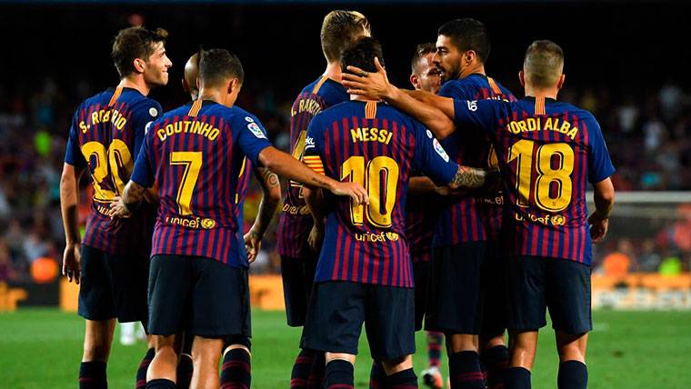 El Barça remontó con un gol en propia meta de Pulido a centro de Jordi Alba
