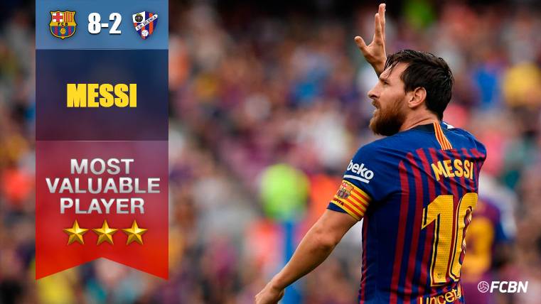 El recital de Leo Messi vale por un ‘Pichichi’ y liderato para el Barça