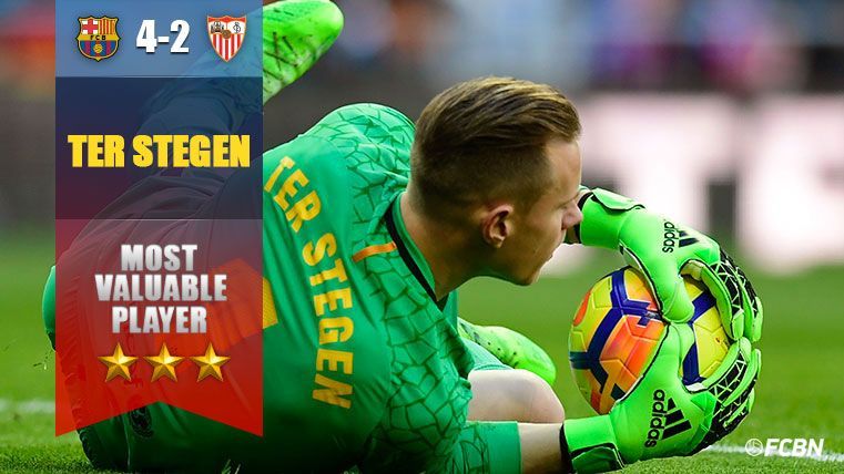 MVP: Ter Stegen salva al Barça ante los ‘latigazos’ del Sevilla