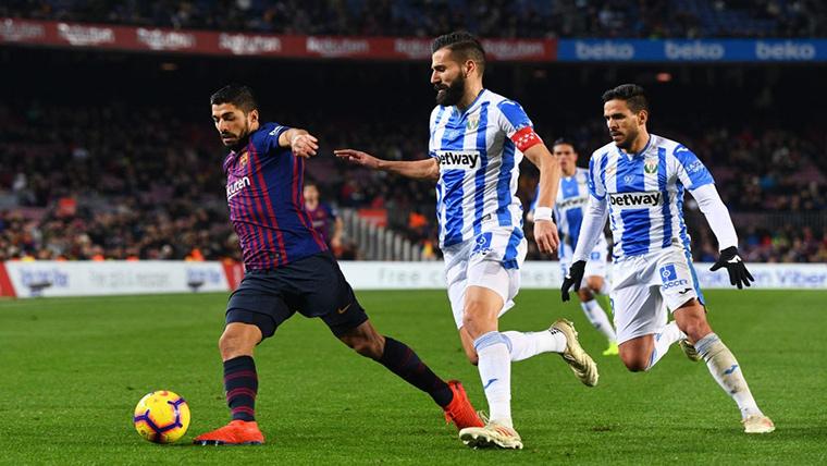 Un jugador del Leganés explota contra el VAR por el polémico gol de Luis Suárez