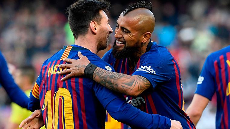 Arturo Vidal estrenó el marcador contra el Getafe y fue aplaudido
