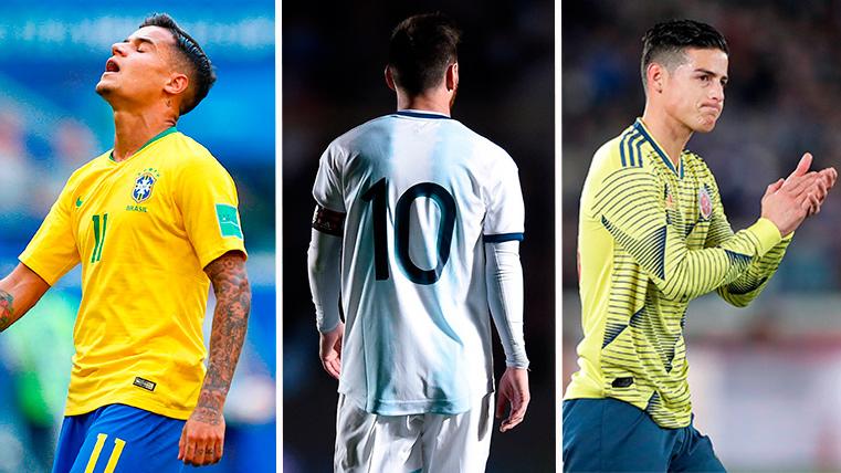 La Copa América, el bálsamo al que se agarran Coutinho, Messi y James Rodríguez