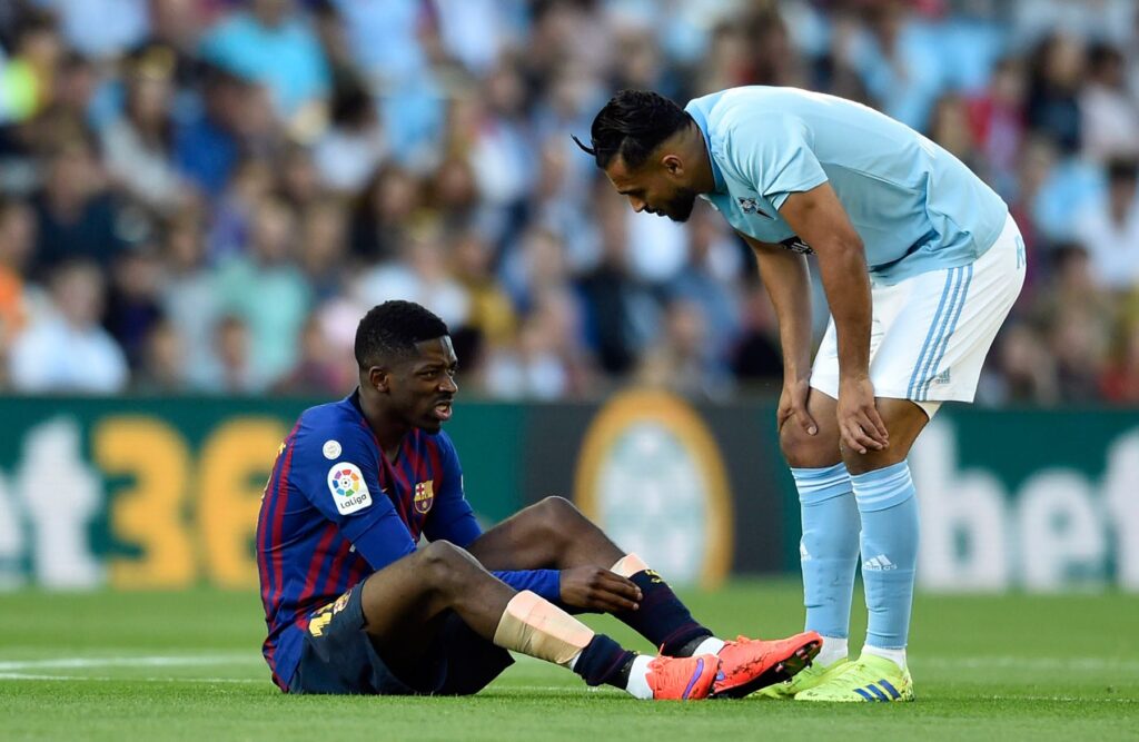 Dembélé, segundo jugador del Barça que más se ha lesionado