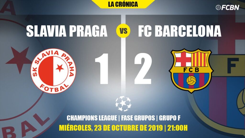El Barça sale vivo de Praga y suma 3 puntos que valen el liderato de grupo (1-2)