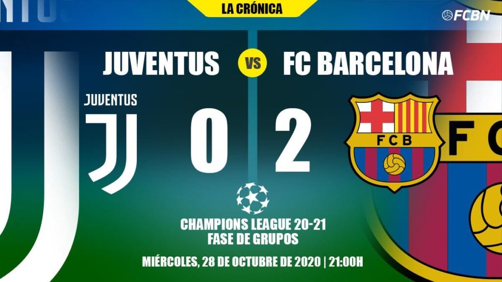 Repaso del Barça a la Juventus para liderar en solitario su grupo (0-2)