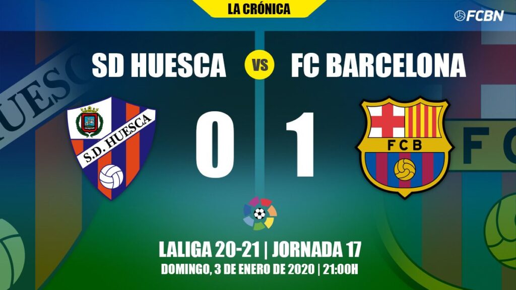 Un Barça sin puntería estrena el 2021 con una victoria en Huesca (0-1)