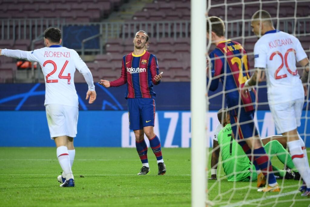 Tristes palabras de Griezmann tras la derrota 1-4 ante el PSG en Champions