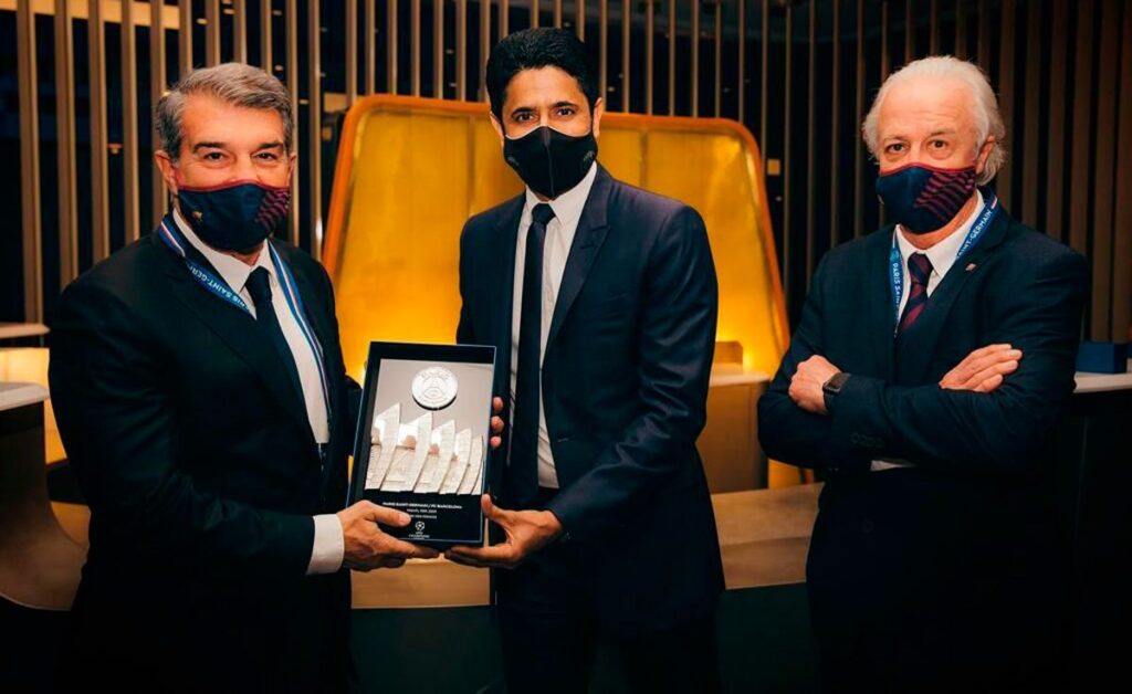 Laporta recibe una controversial carta para ‘luchar’ contra el PSG