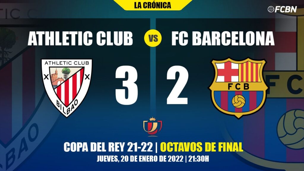El Athletic ‘desquicia’ al Barça en la prórroga (3-2) y le deja sin cuartos de Copa