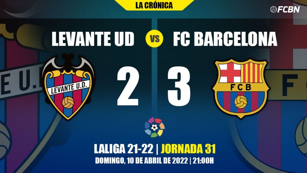 ¡Épica del Barça! Frenética remontada culé ante un gran Levante (2-3)