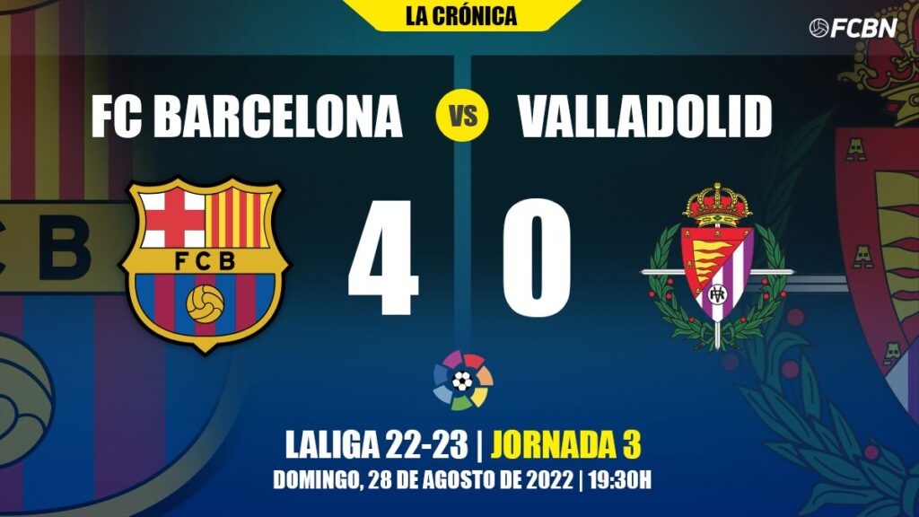 Exhibición de un Barça que se divierte a costa del Valladolid (4-0)