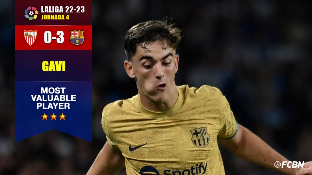 Gavi sobresalió en Sevilla en su primera gran actuación del curso