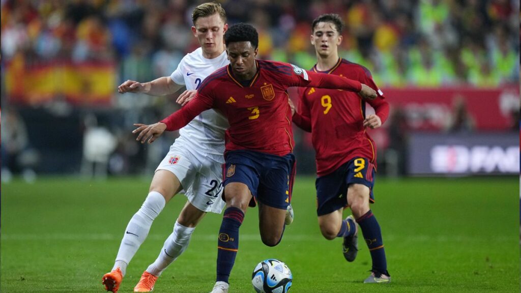 Balde, asistente en la goleada de España ante Noruega (3-0)