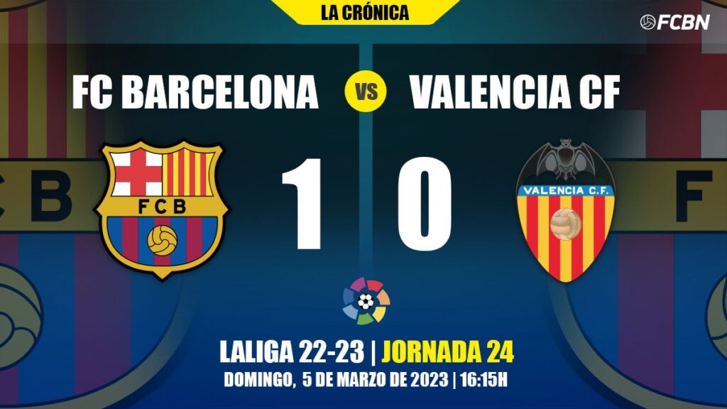 El Barça se impone a las dificultades y suma un trabajado triunfo ante el Valencia (1-0)