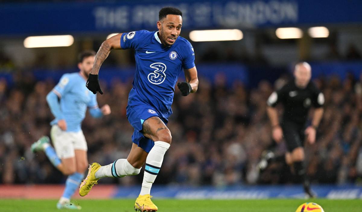 Aubameyang, en un partido ante el City