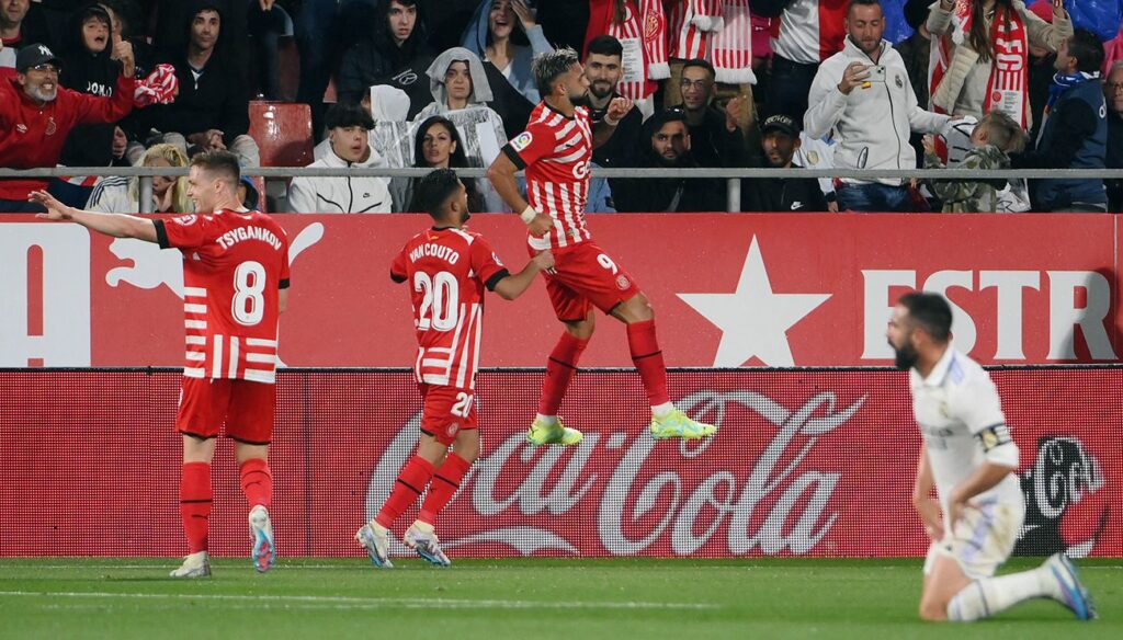 Póquer histórico del Taty Castellanos para hundir al Real Madrid en Girona (4-2)