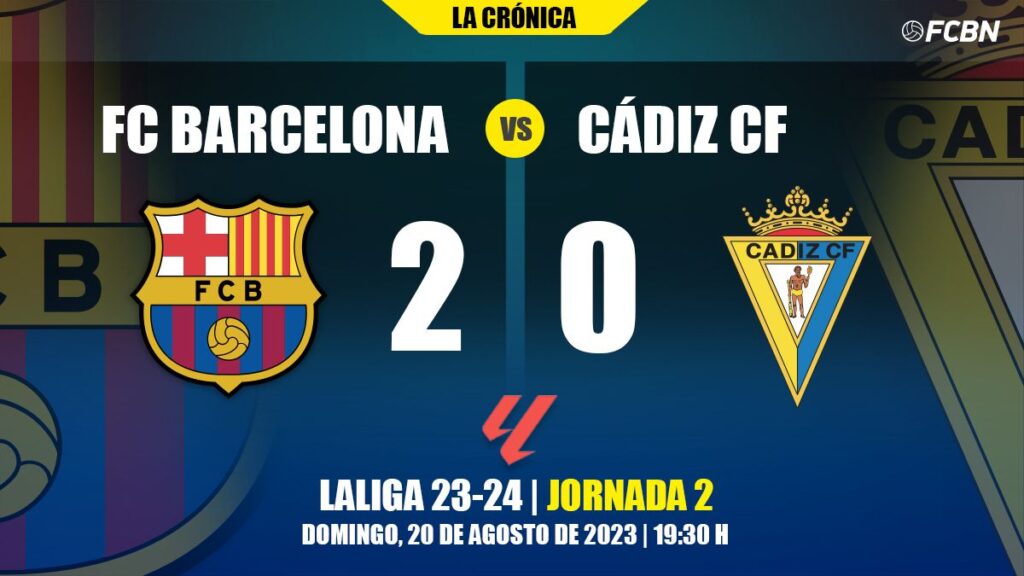 El Barça sufre para ‘romper’ el muro del Cádiz y sumar su 1ª victoria en Liga (2-0)