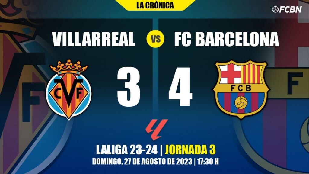 El Barça sobrevive a la ‘locura’ en Villarreal con una meritoria remontada (3-4)