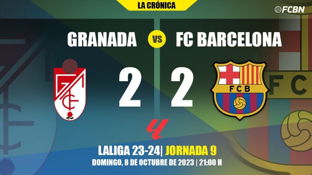 El Barça rescata un punto en una exigente visita a Granada (2-2)