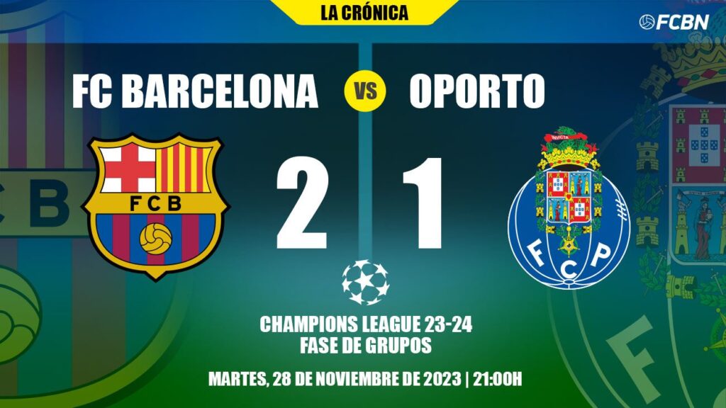 ¡A octavos! Los Joaos remontan contra el Oporto y clasifican al Barça virtualmente 1º de grupo (2-1)
