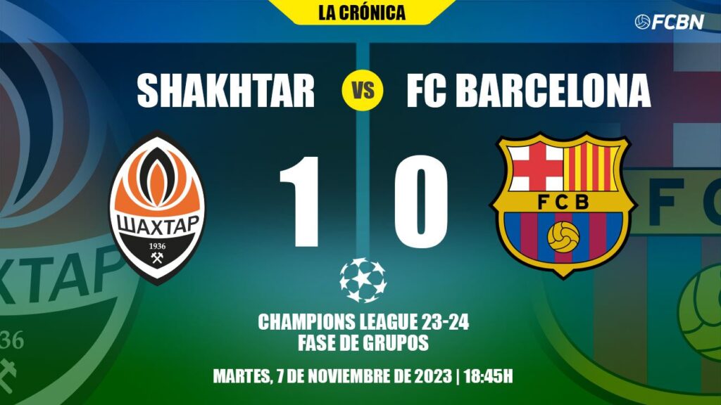 Merecida derrota ante el Shakhtar de un pobre Barça que sigue sin convencer (1-0)