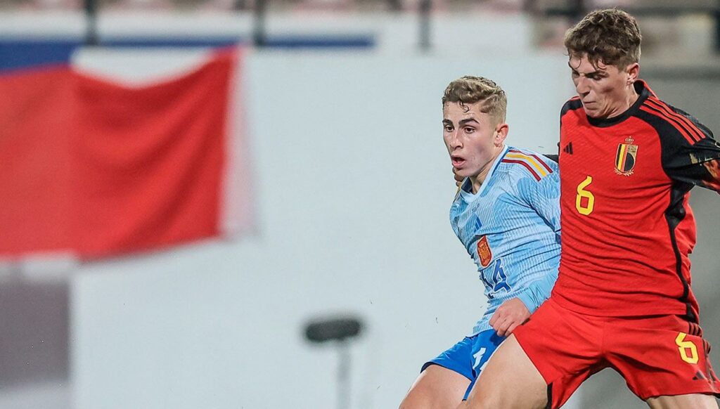 Fermín López salió sano y salvo del partido de la selección española Sub-21
