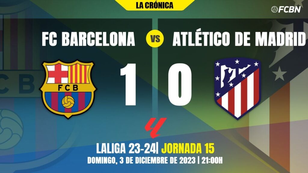 Golpe en la mesa del mejor Barça de la temporada ante el Atlético (1-0)