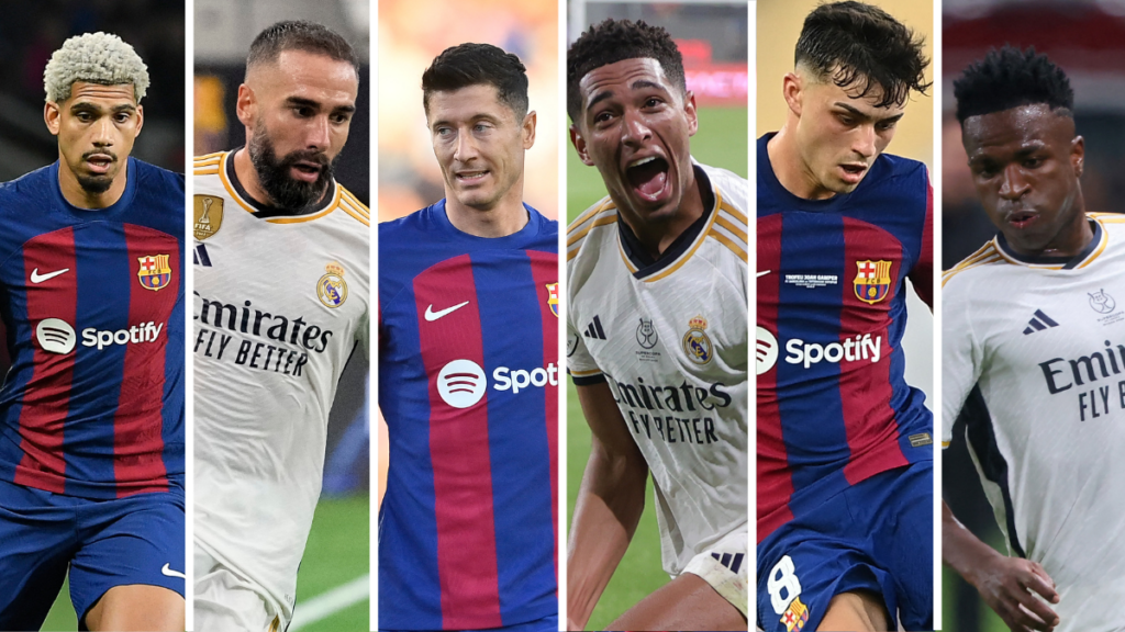 1×1 de Barça y Madrid: ¿Quién tiene mejor equipo para la final de la Supercopa de España?
