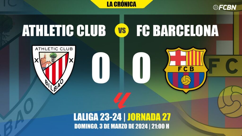 OPORTUNIDAD PERDIDA: Un ‘accidentado’ Barça se queda a medias y ‘pincha’ en San Mamés (0-0)