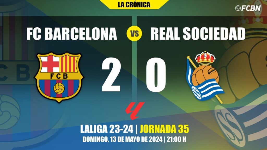 El Barça ‘cumple’ ante la Real Sociedad y vuelve a ponerse 2º en LaLiga (2-0)