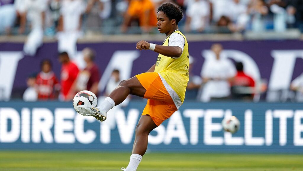 Endrick, algún detalle y muy poco más en su debut con el Real Madrid