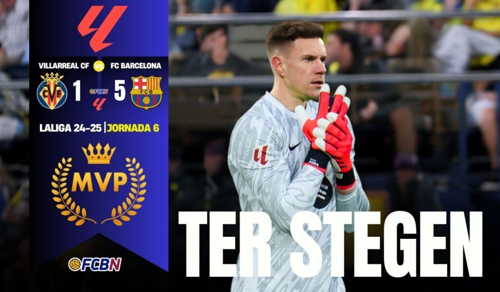 ¡MVP pese a la lesión! Las paradas de Ter Stegen, claves para sostener al Barça en Villarreal