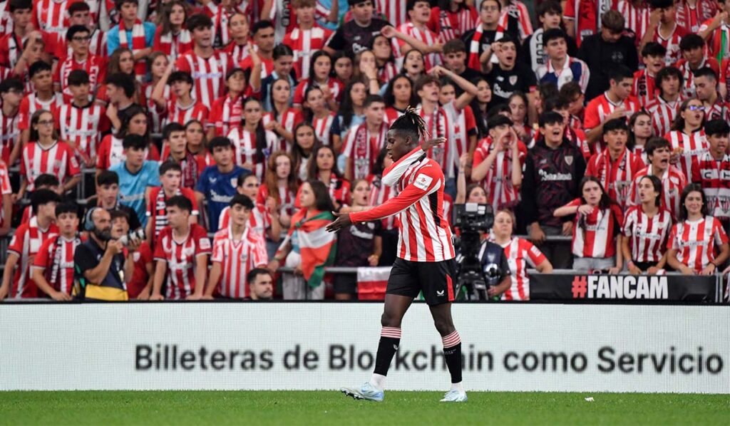 ¿Más cerca del Barça? La afición del Athletic, molesta con Nico Williams por su dedicatoria a Balde