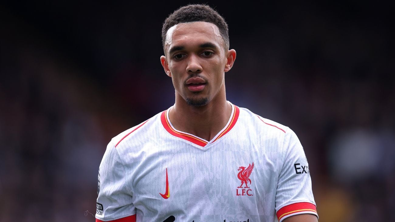 Trent Alexander Arnold con el Liverpool en un duelo ante el Crystal Palace en la Premier League