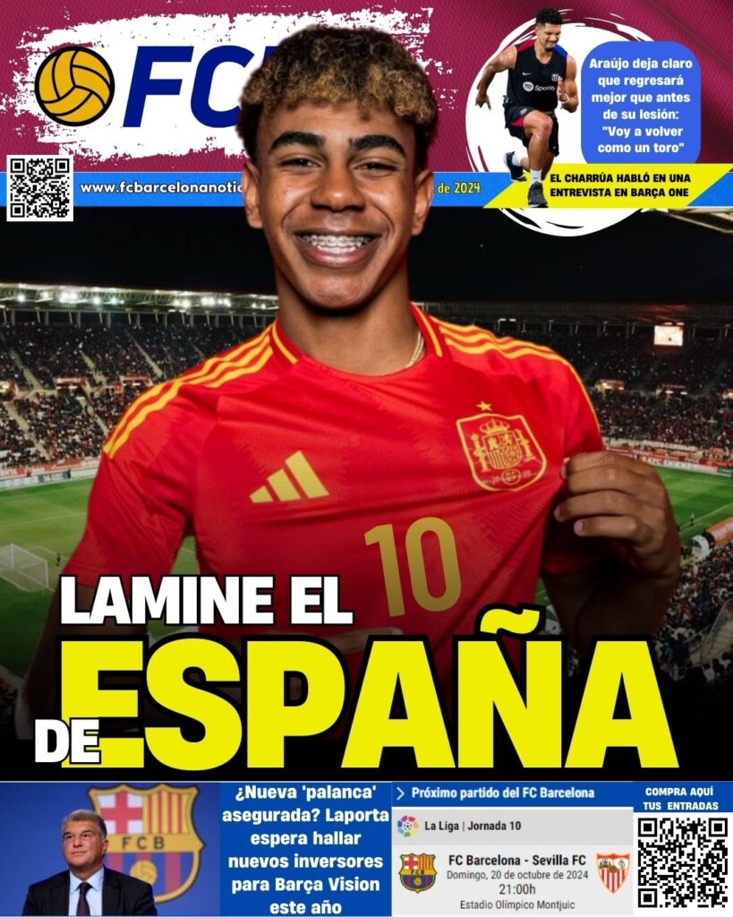 Portada de FCBN 12/10/2024: LAMINE YAMAL, EL ’10’ DE ESPAÑA