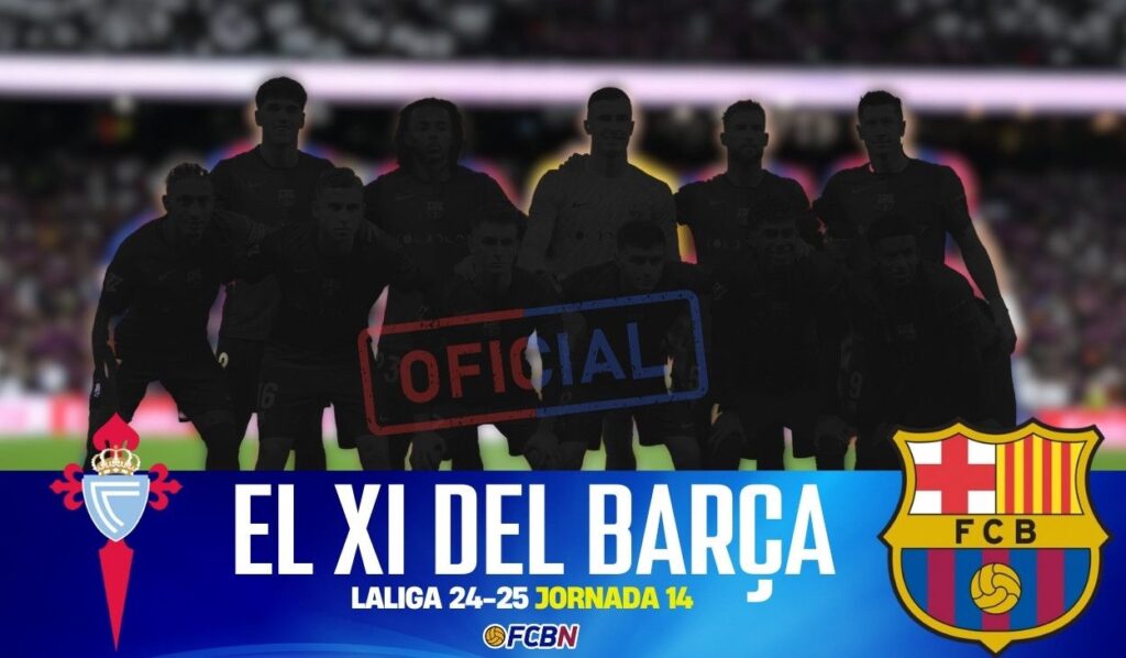 Alineaciones confirmadas del Celta – Barcelona de LaLiga EA Sports