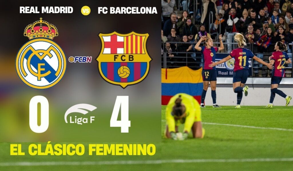 El Barça Femení repite la goleada en el Clásico ante el Real Madrid (0-4)