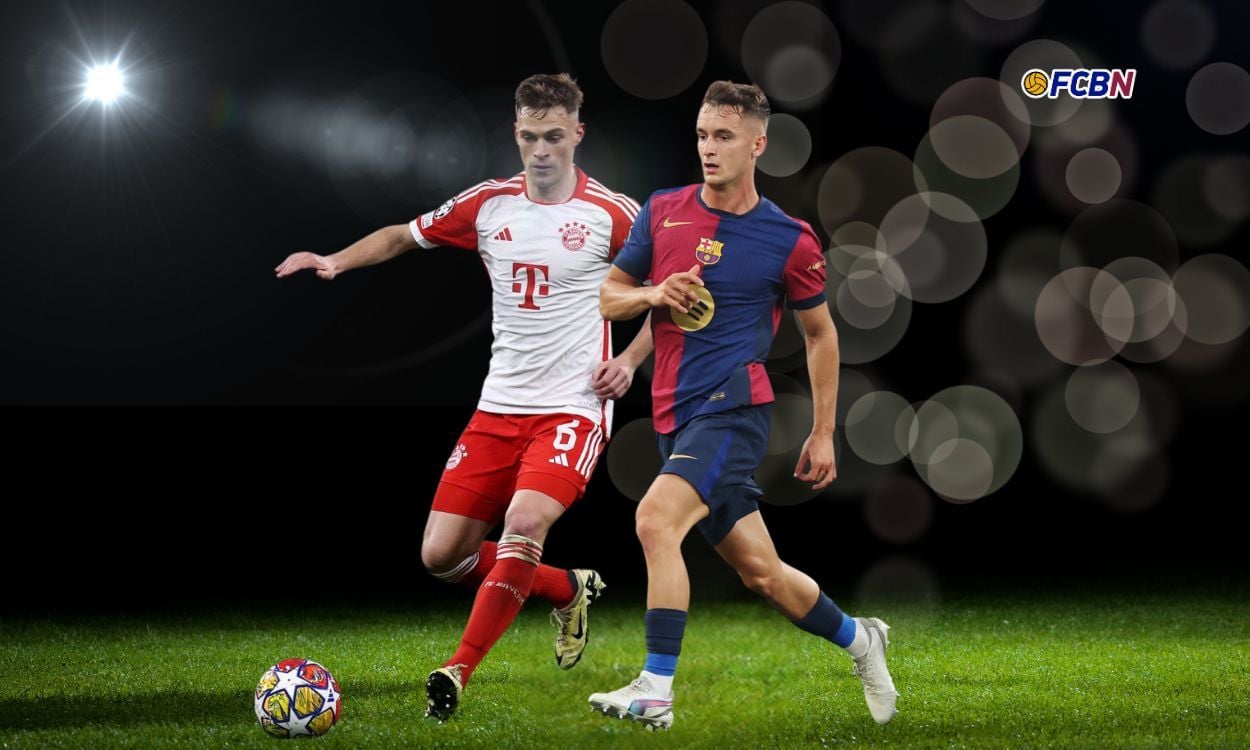 Marc Casadó y Joshua Kimmich disputando un balón Marc Casadó y Joshua Kimmich disputando un balón