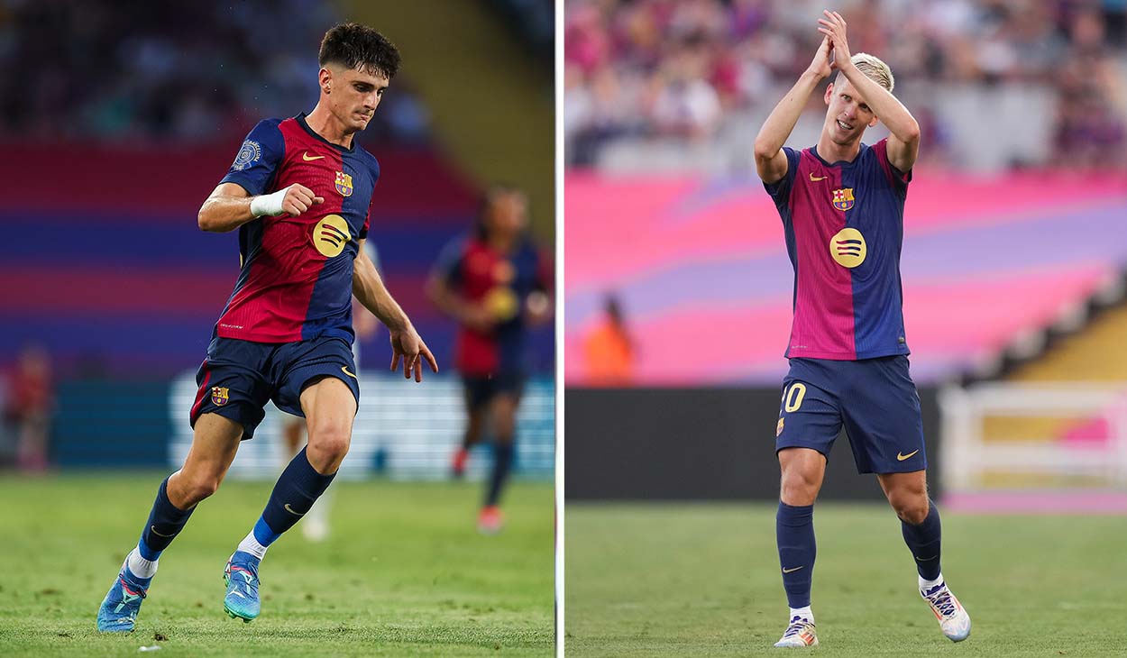 Pau Víctor y Dani Olmo con el Barça Pau Víctor y Dani Olmo con el Barça