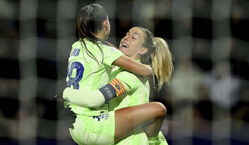 Kika Nazareth y Alexia Putellas lideran la goleada del Barça Femení en una noche histórica en Viena