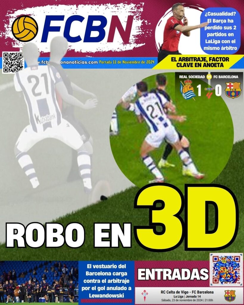 Portada de FCBN 11/11/2024: ROBO 3D – REAL SOCIEDAD 1-0 BARCELONA