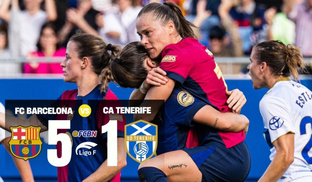 El Barça Femení suma y sigue: triunfo sólido ante el Tenerife (5-1)