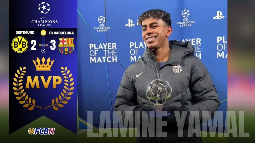 Asistencia y MVP: Lamine Yamal guía al Barça a los octavos de la Champions